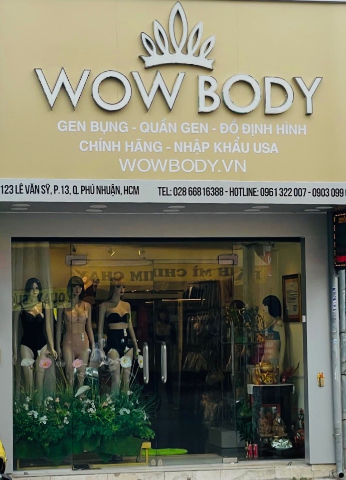 Mặt tiền cửa hàng WowBody 123 Lê Văn Sỹ, Phường Phú Nhuận, TP. Hồ Chí Minh